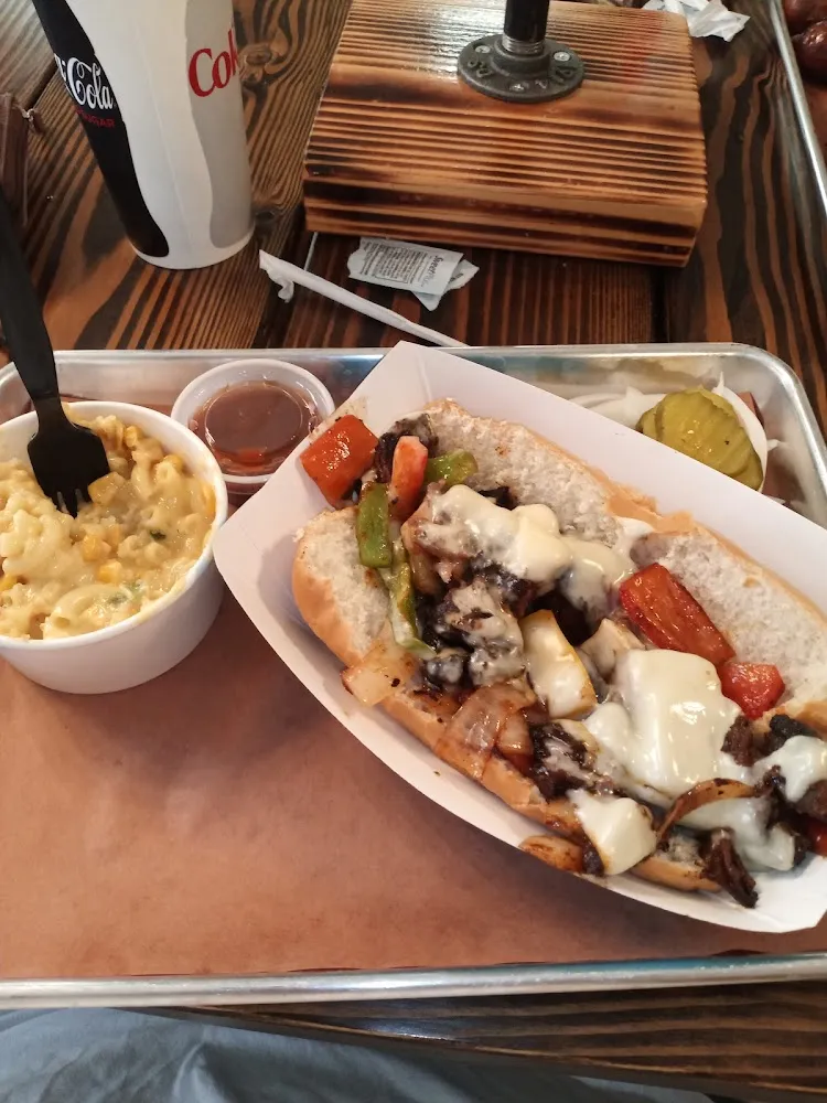 Brisket Bomb with Mac N Cheese
